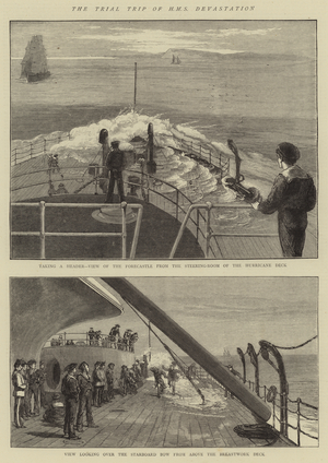 The Trial Trip of the HMS Devastation (engraving)