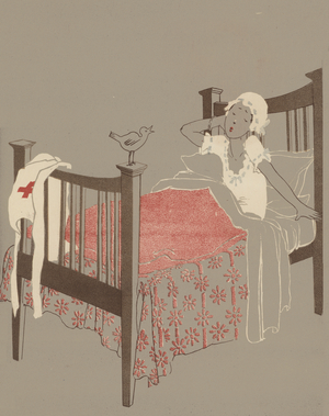 Illustration for Our Hospital ABC, WW1 period (colour litho)