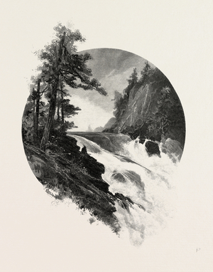 Manitoba, Falls of the Winnipeg, Canada, Nineteenth Century Engraving