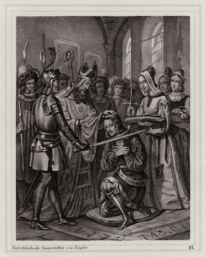 Coronation of Frederick II, Duke of Austria, 1230 (engraving)