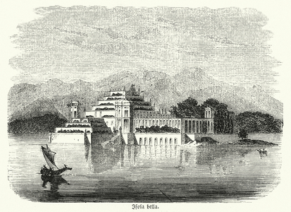 Isola Bella, Lake Maggiore, Italy (engraving)