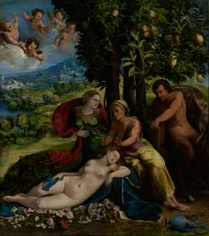 Mythological Scene, c.1524 (oil on canvas)