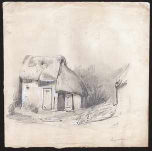 Cottage in France. (Drawing, ca. 1830)