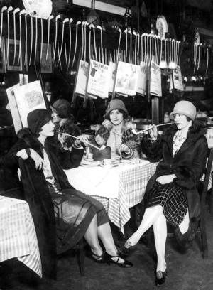 Women smoking, 1926 (b/w photo)