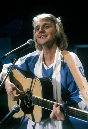 Oslo 19810307. Norwegian final in the Melodi Grand Prix. The winner Finn Kalvik …, 1981 (photo)
