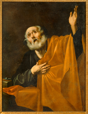 Copy after Ribera. The tears of Saint Peter (painting)