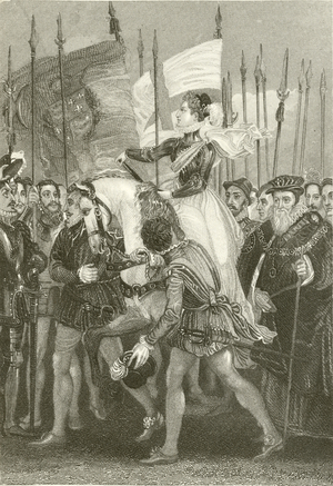 Queen Elizabeth at Tilbury Fort (engraving)