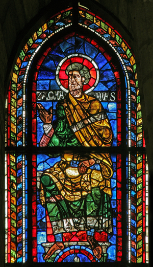 Window w207 depicting Zachariah (stained glass)