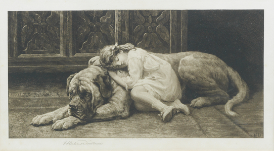 My Lady Sleeps (etching on vellum)