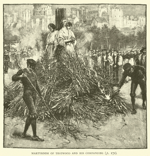 Martyrdom of Testwood and his companions (engraving)