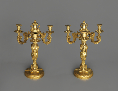 Candelabra, 1765-70 (gilt bronze & steel)