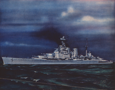 HMS Hood (coloured photo)