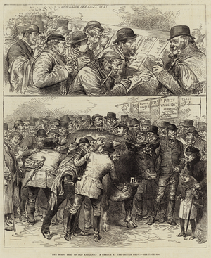 "The Roast Beef of Old England," a Sketch at the Cattle Show (engraving)