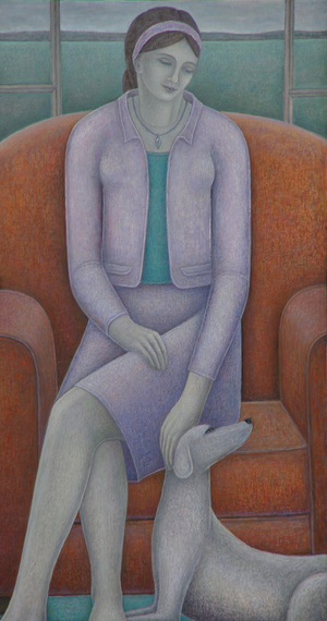 Indulgent Mistress (Woman and Dog), (oil on canvas)