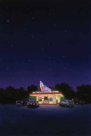 Looking for Salvation at the Dairy Queen, 2009 (Acrylic on board)