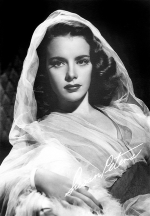 American Film Actress Susan Peters, Head and Shoulders Publicity Portrait, MGM, 1943 (b/w photo)