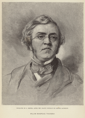 Portrait of William Makepeace Thackeray (engraving)