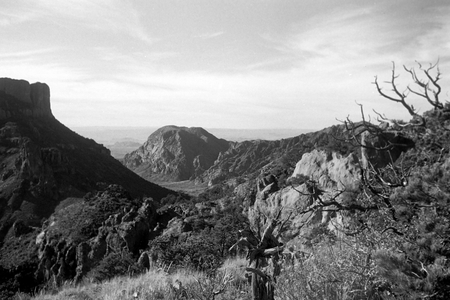 Hiking through Chisos Mountains in Big Bend National Park, Texas, USA, 1964