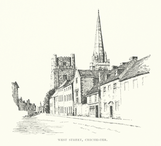 West Street, Chichester (litho)