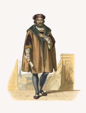 Ronsard (coloured engraving)