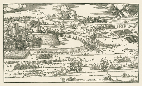 The Siege of a Fortress. Left block, 1527 (woodcut)