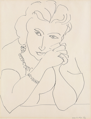 Portrait of a Woman, 1944 (pen and India ink on paper)
