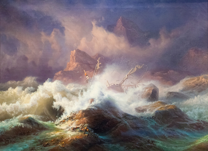 The wreck, 1830-1850, (oil on canvas)
