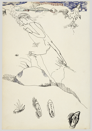 Skaters, 1940 (ink on paper)