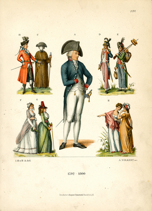 Costume Diversity of the Revolutionary Period (1792-1800) (chromolitho)