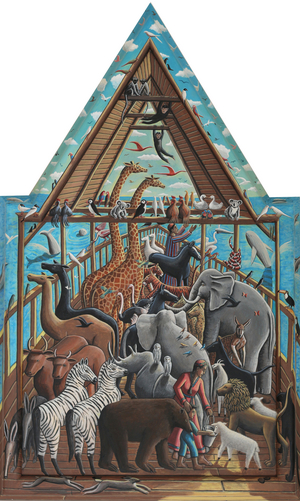 Ark, 2023 (tinted gesso on canvas on wood)