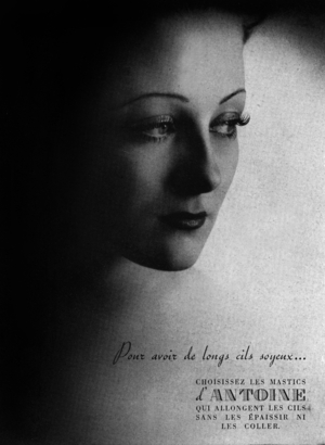 Advertisement for mascara, october 1943