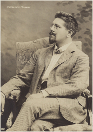 Portrait of Eduard Strauss (b/w photo)