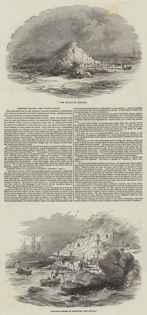 Ichaboe Island, the Guano Trade (engraving)