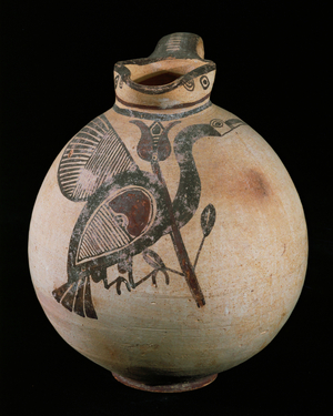 Jug with black-figured swan (terracotta)