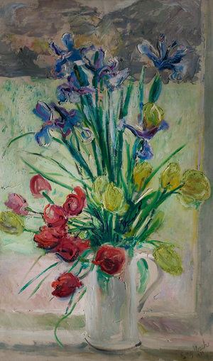 Tulips and Irises, 1931 (oil on canvas)