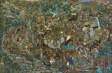 Barong dance in the village, 1955, (tempera on canvas)