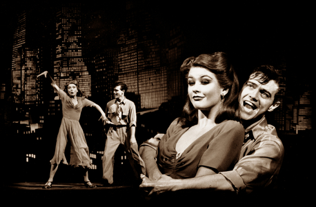 Catherine Zeta-Jones in an ENO production of Kurt Weill's 'Street Scene' (b/w photo)