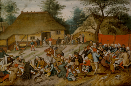 Wedding Feast In The Open Air, 16th-17th century (oil on panel)