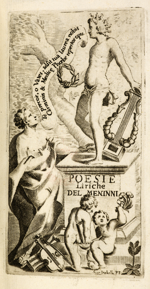 Frontispiece to 'Delle poesie di F. M'.