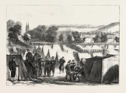 Franco-Prussian War: Swiss Camp at Bruderholz Near Basel 1870