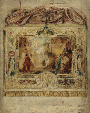 Design for a Theatre Curtain, c.1883-85 (oil on canvas)