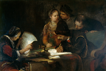 The Marriage Contract, c.1670 (oil on canvas)