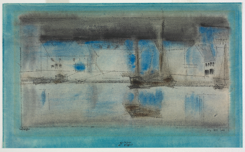 The Harbor, 1943 (w/c on paper)