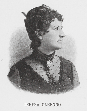 Celebrated pianists: Teresa Carenno (b/w photo)