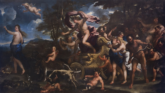 Bacchus and Ariadne, 1677 (oil on canvas)
