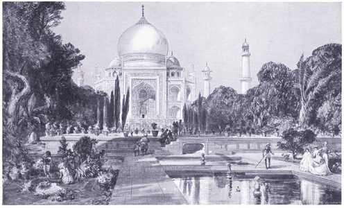 The Taj Mahal at Agra, as it appeared in 1864 (litho)
