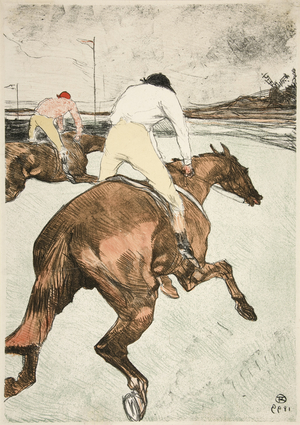 Le Jockey  Chevaux de Courses, pub. 1899 (colour litho)