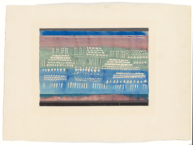 Foundations of K; Grundmauern von K, 1928 (watercolour on paper laid down on board)