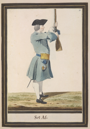 Soldier with musket.
