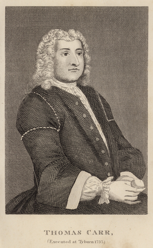 Thomas Carr, Executed at Tyburn 1737 (engraving)